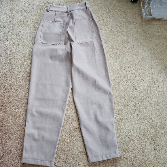 ANTHROPOLOGIE AVEC LES FILLES Vegan Faux Leather Soft Utility Pants - Picture 10 of 10